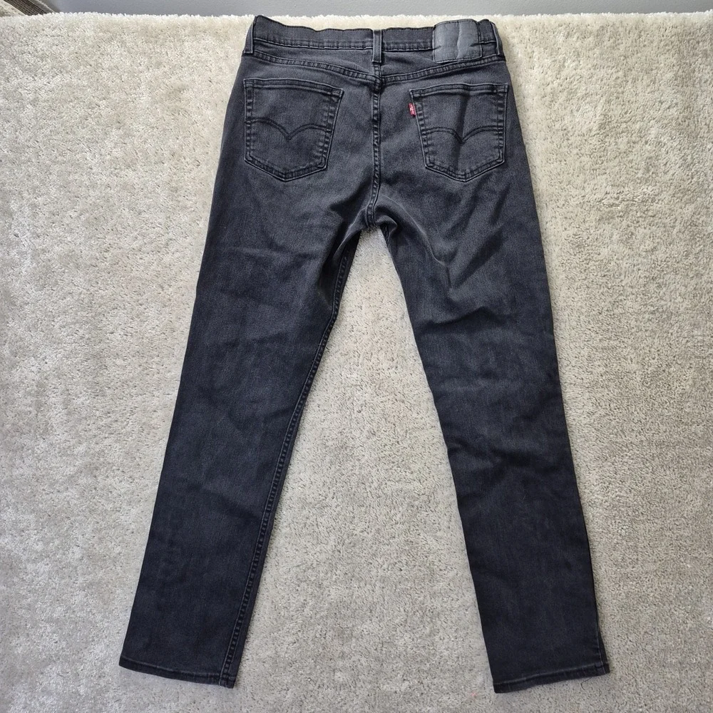 Levis 511 Jeans Mens Actual 32x31 Slim Straight Black Denim Punk Rock Retro 80s